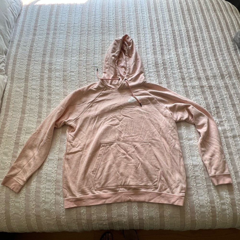 Nike Pink Hooded Sweatshirt Lightweight Pullover